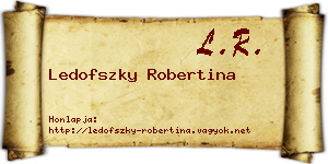 Ledofszky Robertina névjegykártya